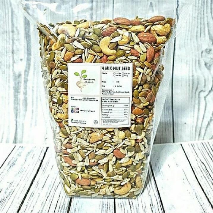 

♛ MIX NUT SEED 500gr - Almond, Cashew, Pumpkin Seed, Sunflower Seed - Roasted ✮