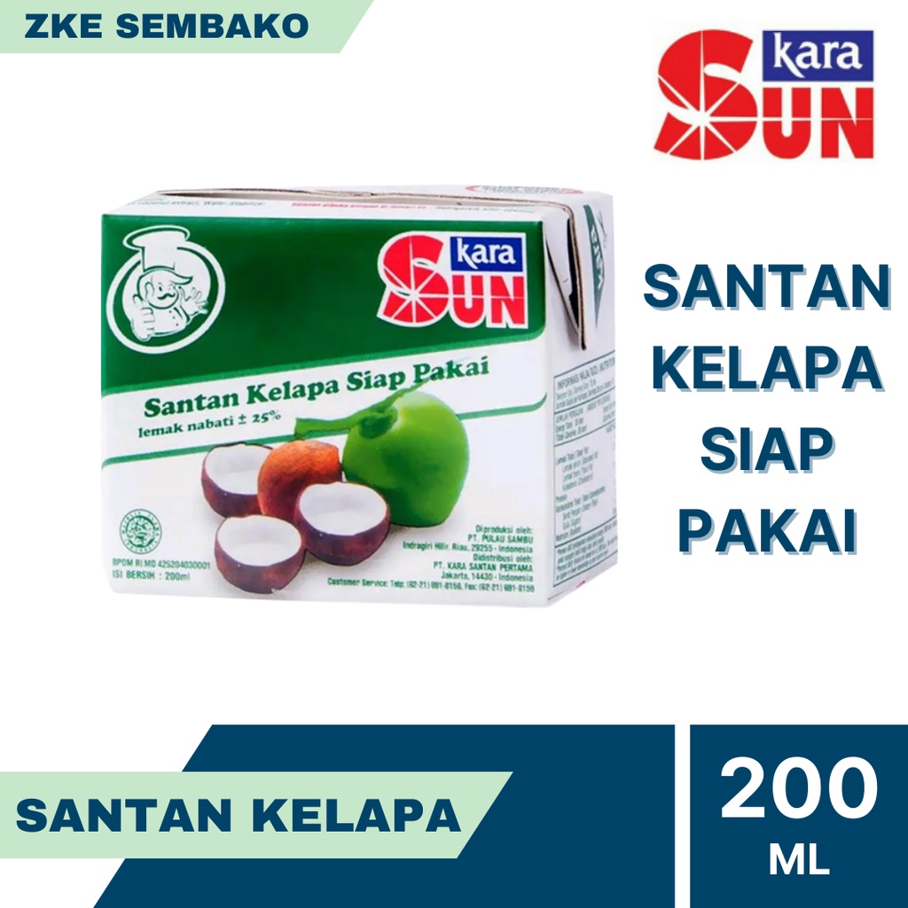 

Santan Kelapa Sun Kara 200ml