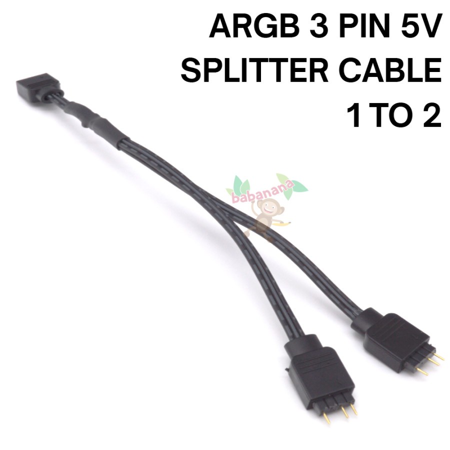 ARGB 3 PIN 5V SPLITTER CABLE KABEL CABANG ARGB HUB LED STRIP FAN