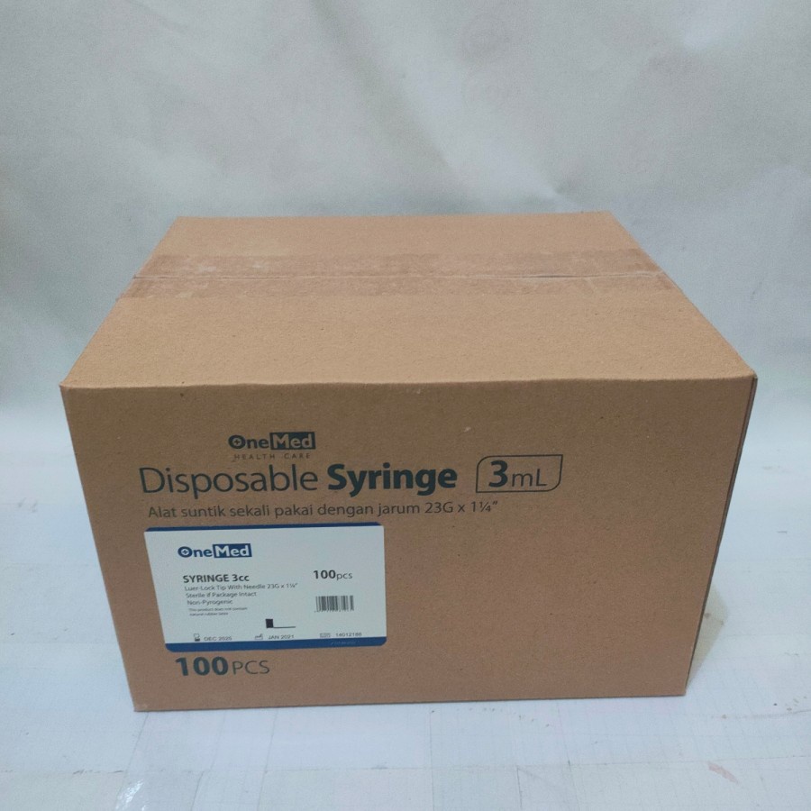 Spuit 3 cc OneMed Disposable Syringe 3 ml