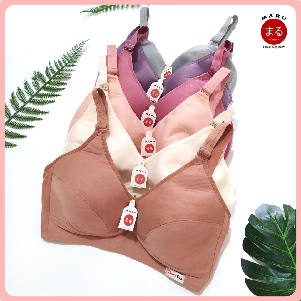 New 3 pcs & 6 pcs SPORT BRA WANITA BH CEWEK Jumbo Lusinan Cup Besar (50 52 54) BH Sport Jumbo Kait 3