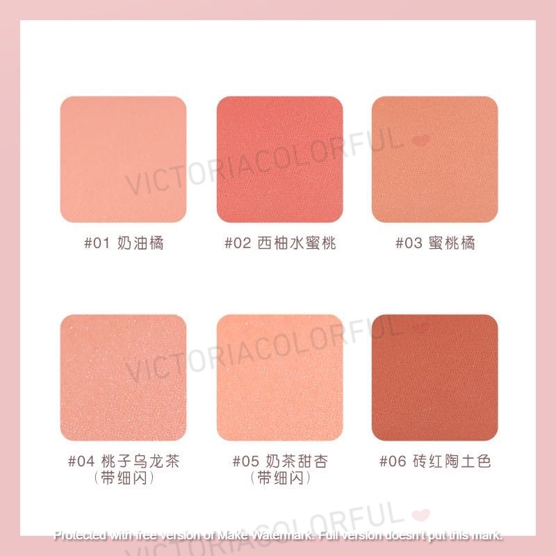 (COD) Lameila Candy Natural Orange Rouge Blush 6 Colour