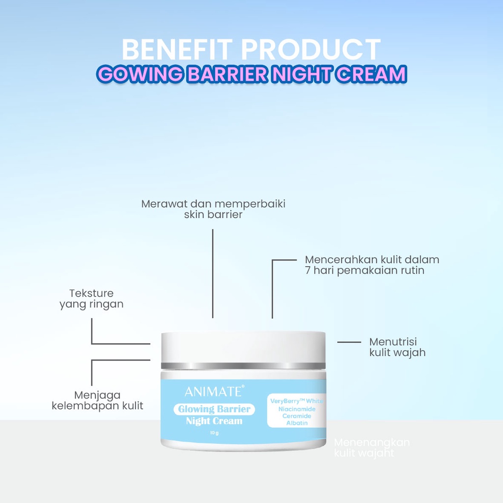 Animate Skin Barrier Repair Series 5in1| Skincare Perawatan Wajah Untuk Perbaikan Tekstur Kulit