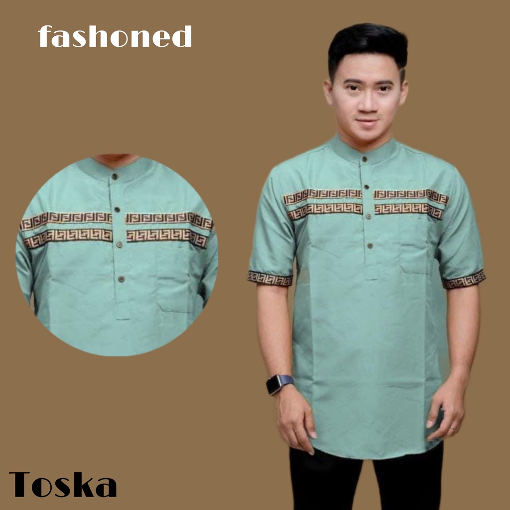 Baju Lebaran Pria Kemeja Kurta FF Baju Koko Lebaran Kemeja Pendek Polos Kemeja Idul Fitri Kemeja Cowo Baju Muslim Kemeja Pria Lengan Pendek Baju Pengajian Pria