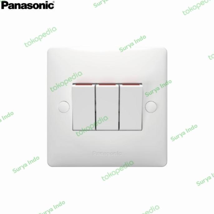 SALE SAKLAR TRIPLE 3 SWITCH PANASONIC WABJ5031-N TRIPLE SWITCH ACROSEA TERMURAH