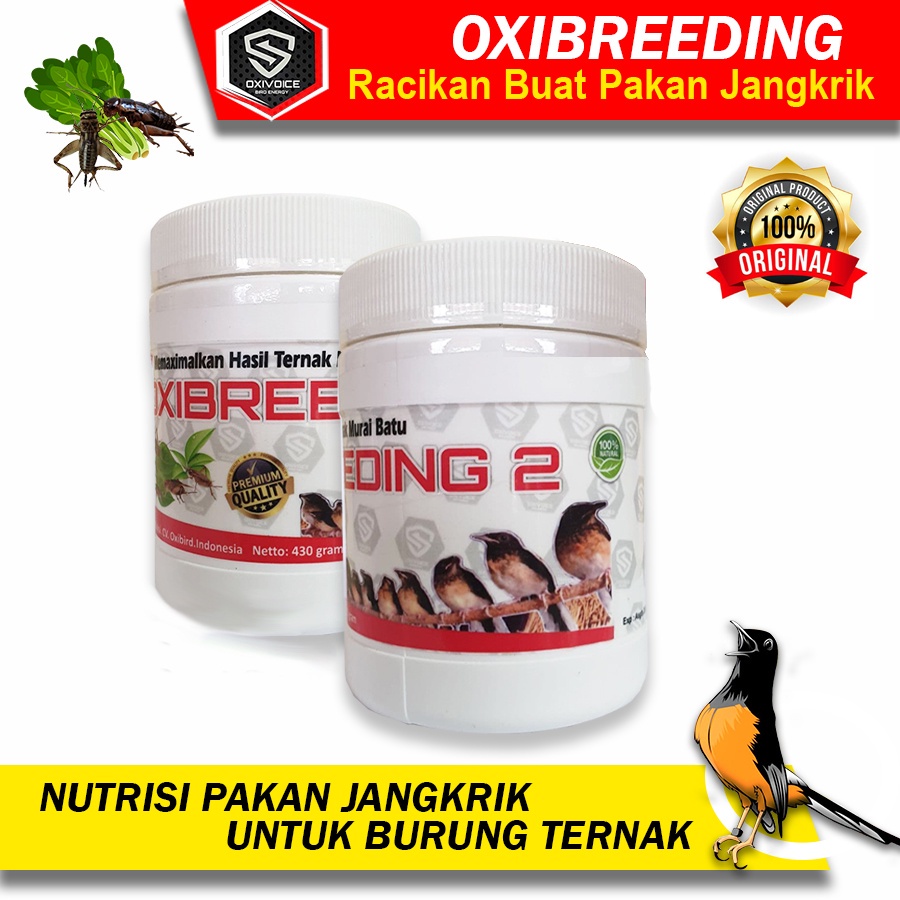 OXI BREEDING Nutrisi Jangkrik Untuk Pakan burung Murai Batu - Vitamin ternak burung Ocehan