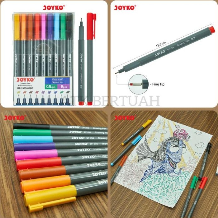 

Terlaris Ready Joyko Dp298 Color Drawing Pen Set 9 Warna Pulpen Gambar