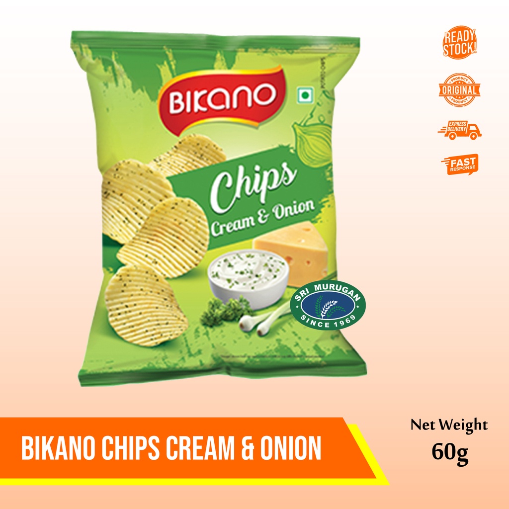 

BIKANO CHIPS CREAM & ONION 60g