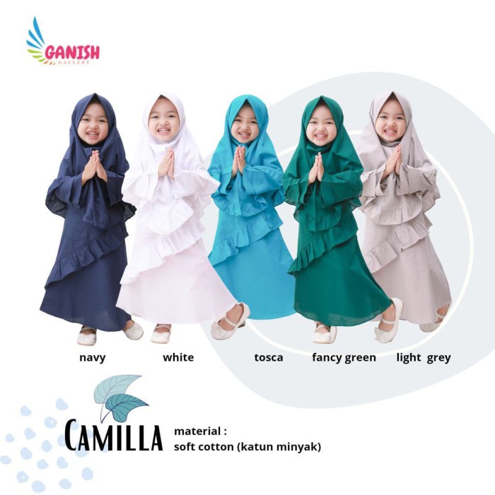 Gamis Turkey CML Gamis anak syari set hijab baju muslim anak perempuan polos gamis terbaru 2023 leba