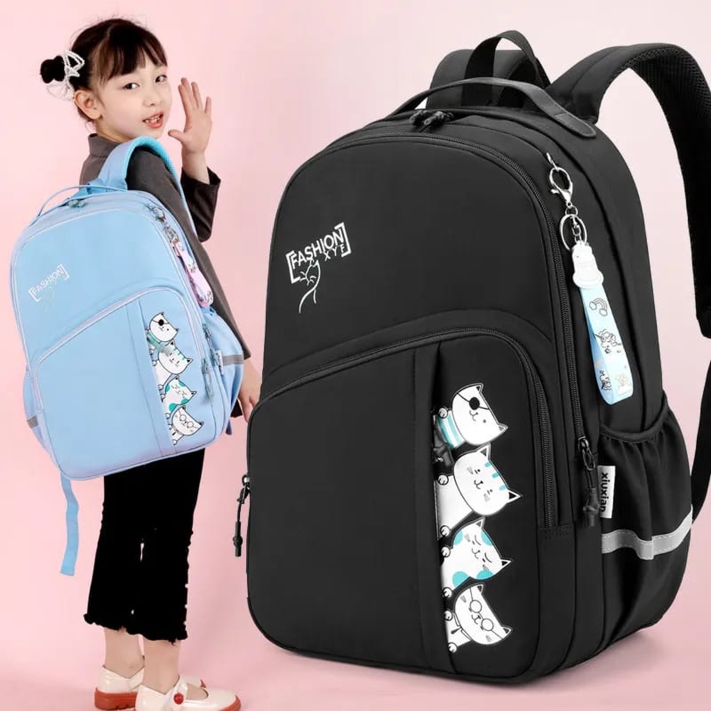 ARMELIA SHOP as Sekolah Anak Perempuan SD SMP Backpack Cewek Ransel Backpack Sekolah Kanvas Gendong Punggung