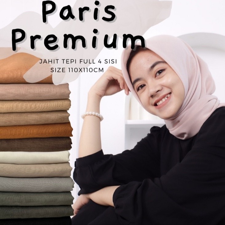 TERMRAH Jilbab Segiempat Paris PREMIUM