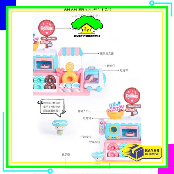 Mi-M29 Kado Ulang Tahun Mainan Edukasi Anak Toko Donat 999-82 Jualan Roti Donut Hadiah Ultah