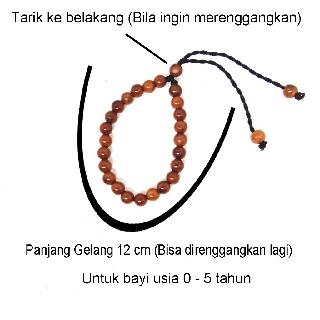 [✅COD] Gelang Kesehatan Bayi Anak Kaokah Koka Kokka Kaoka Kaukah Kokah Asli Original Model Bulat Hitam Polos