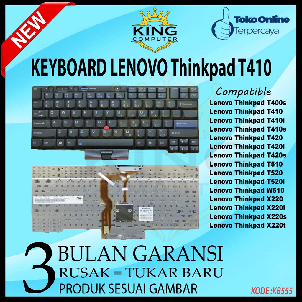 Keyboard Lenovo ThinkPad T410, T420, T510, T520, W510, X220 Series