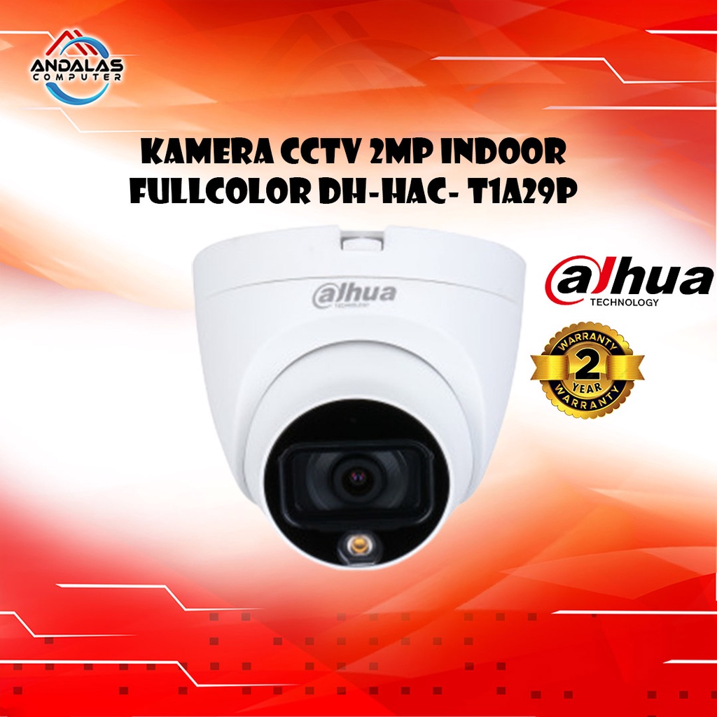 KAMERA CCTV 2MP INDOOR  DALAM RUANGAN FULLCOLOR BERWARNA  Dh-HAC- T1A29P