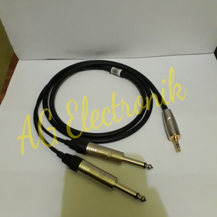 kabel audio canare original 1 meter jack mini 3,5mm To 2 jack akai