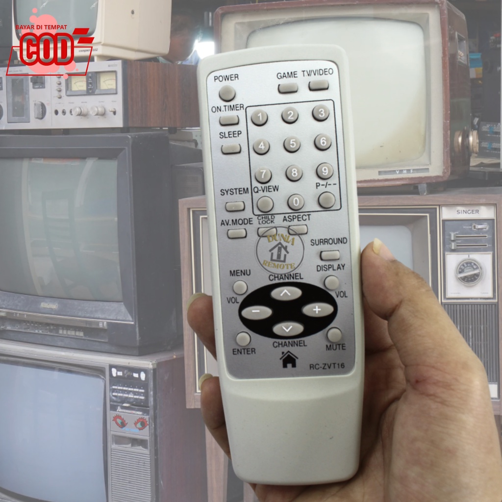 Remot / Remote TV TABUNG AIWA ZVT16 putih