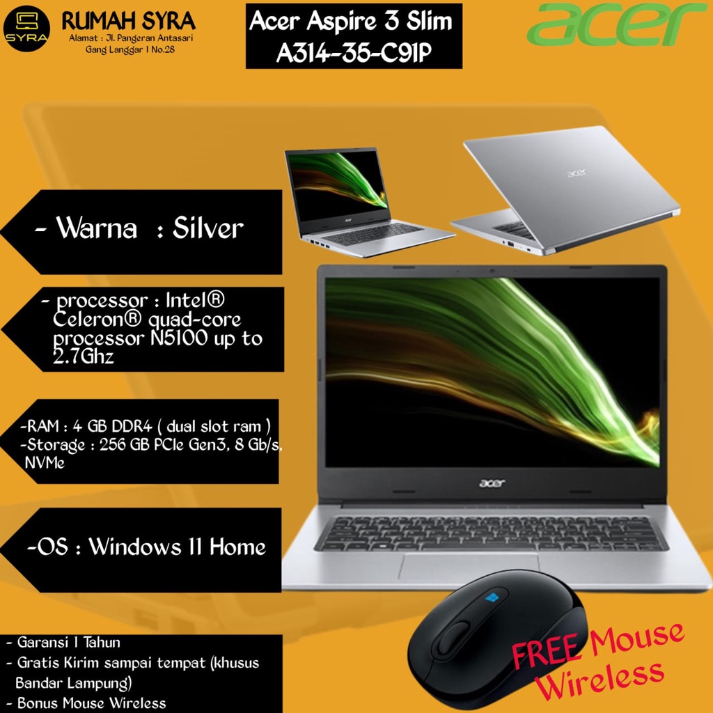 Acer Aspire 3 Slim A314-35-C91P