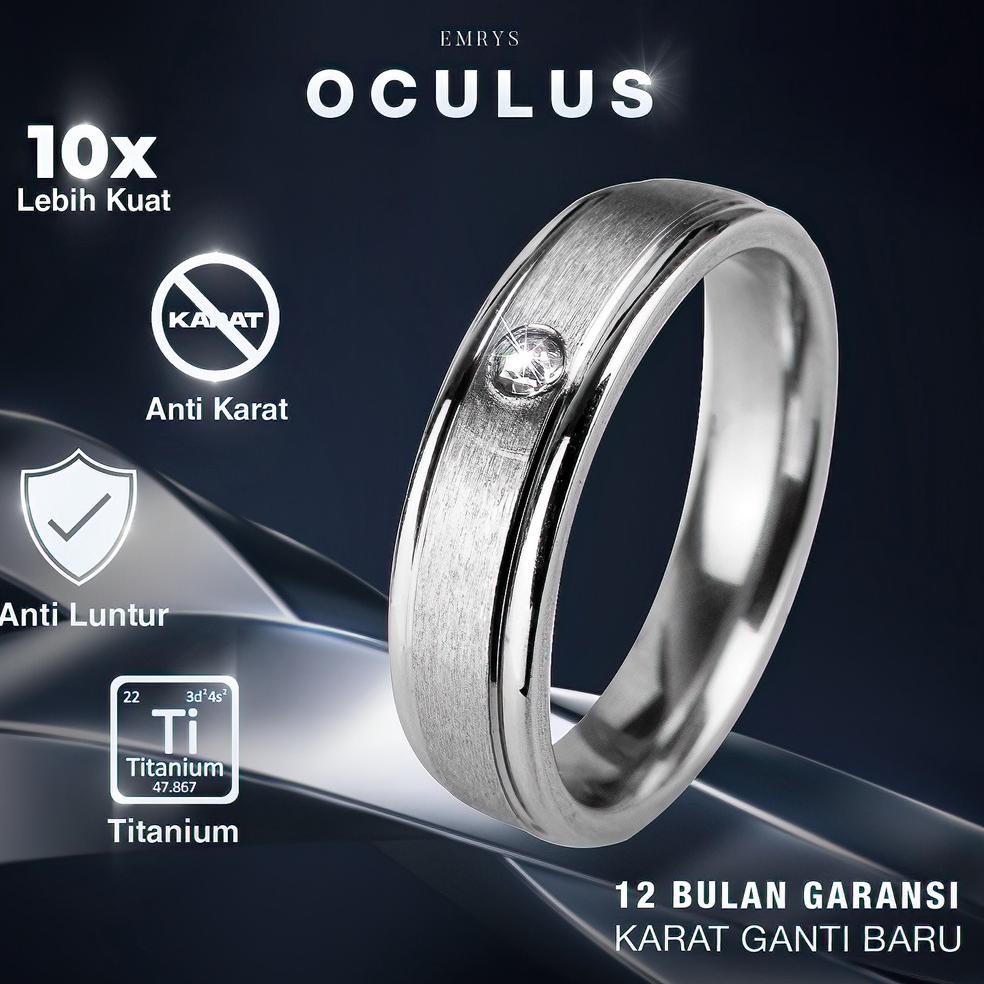 BOOMING Emrys OCULUS Ring Cincin Titanium Pria Wanita