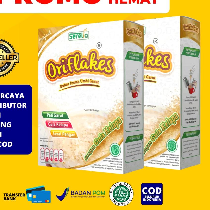 

☞ ORIFLAKES ORIGINAL Sereal Umbi Garut 350gram ♩