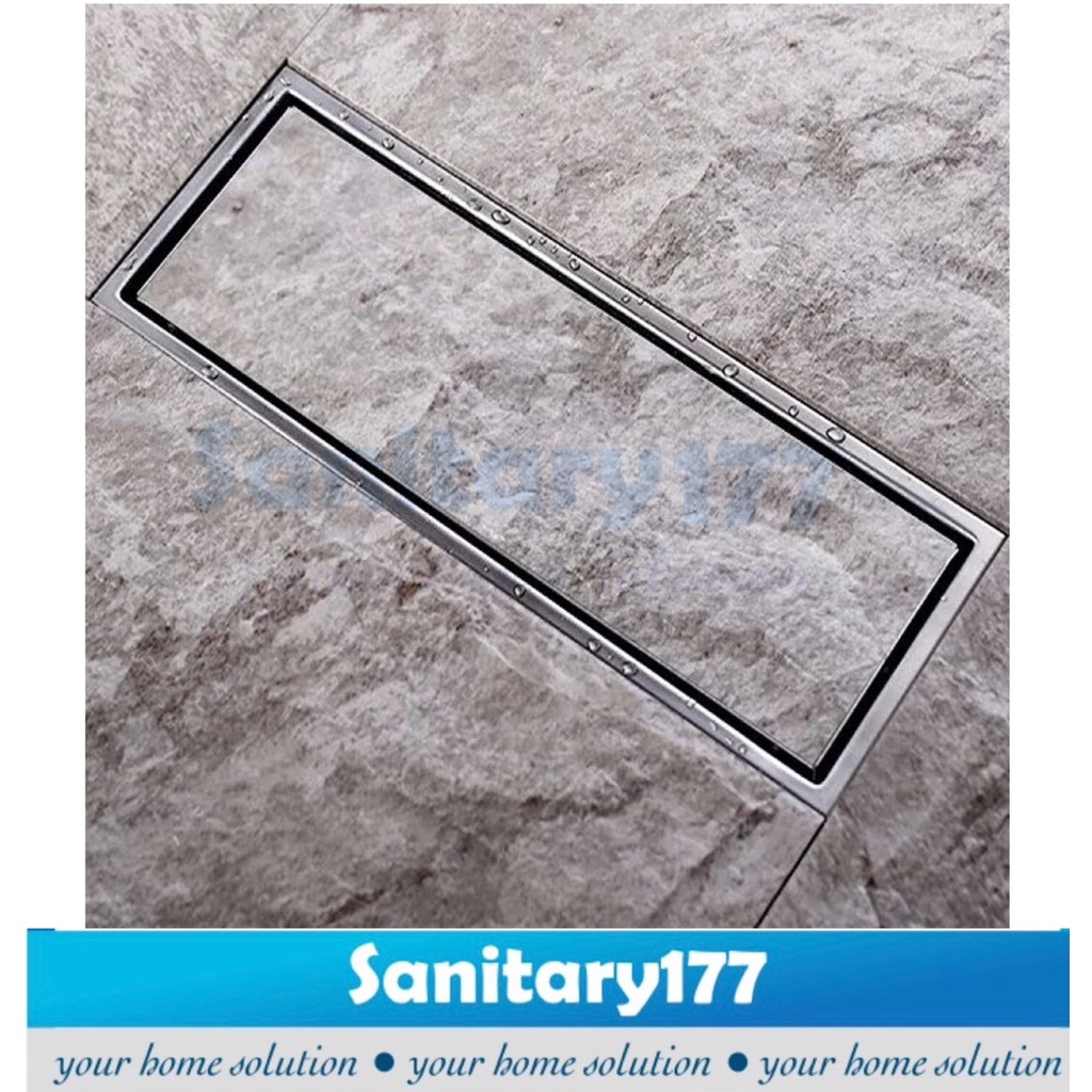 Saringan got panjang 20cm stainless t92-floor drain anti bau kecoa bisa isi keramik pembuangan air