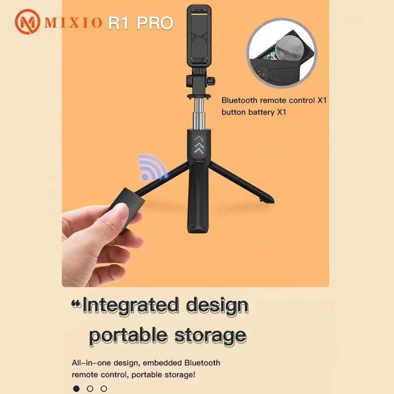 MIXIO - R1 PRO TRIPOD TONGSIS 3 in 1 / TONGSIS WIRELESS TRIPOD 360° BT