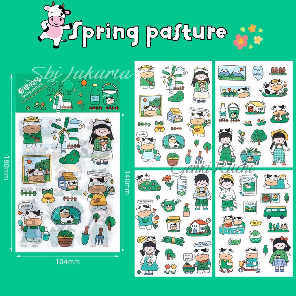 Sticker stiker JAPANESE EDITION kawaii lucu 4 lbr utk scrapbook jurnal diary Stiker Tahan Air