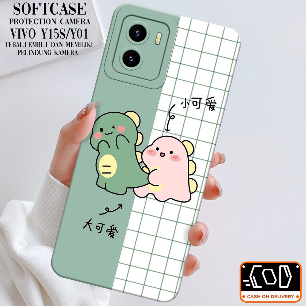 Case Hp Vivo Y15S/Y01 Terbaru- Soft Macaron Pro Camera - Softcase Vivo Y15S/Y01 Terbaru - Casing Viv