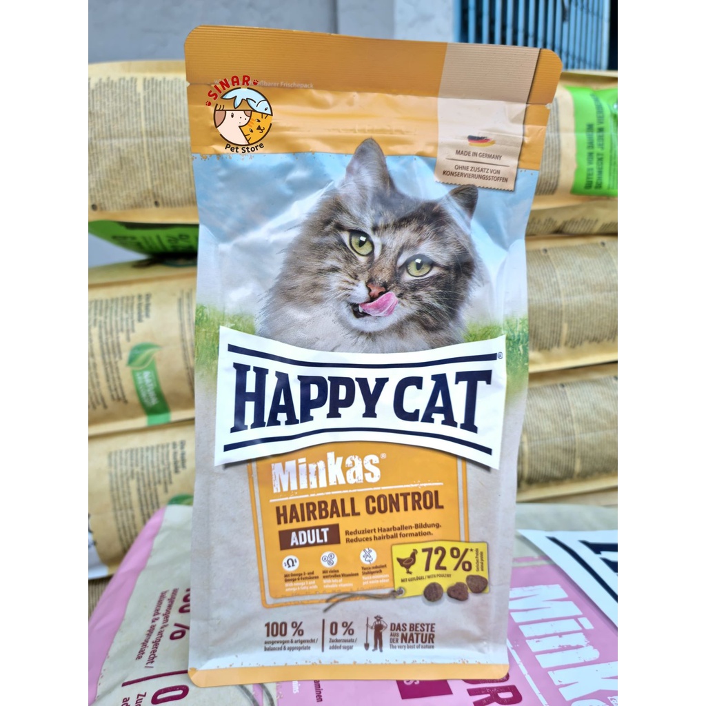 Happy Cat Minkas Hairball Control 500GR Makanan Kucing Anti Hair Ball