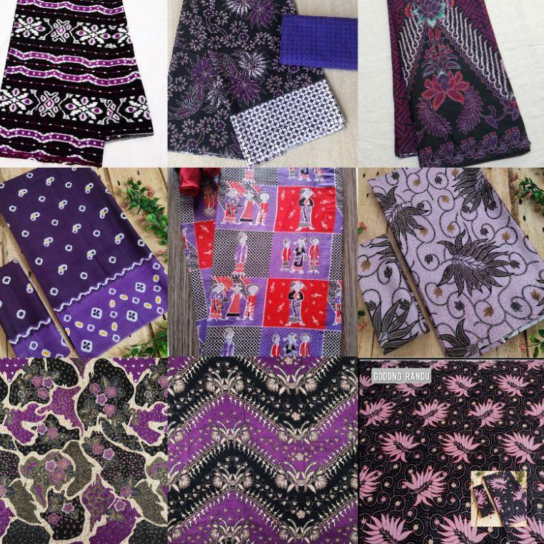 PALING DICARI KAIN BATIK HALUS WARNA UNGU LILAC VIOLET 2x1 meter
