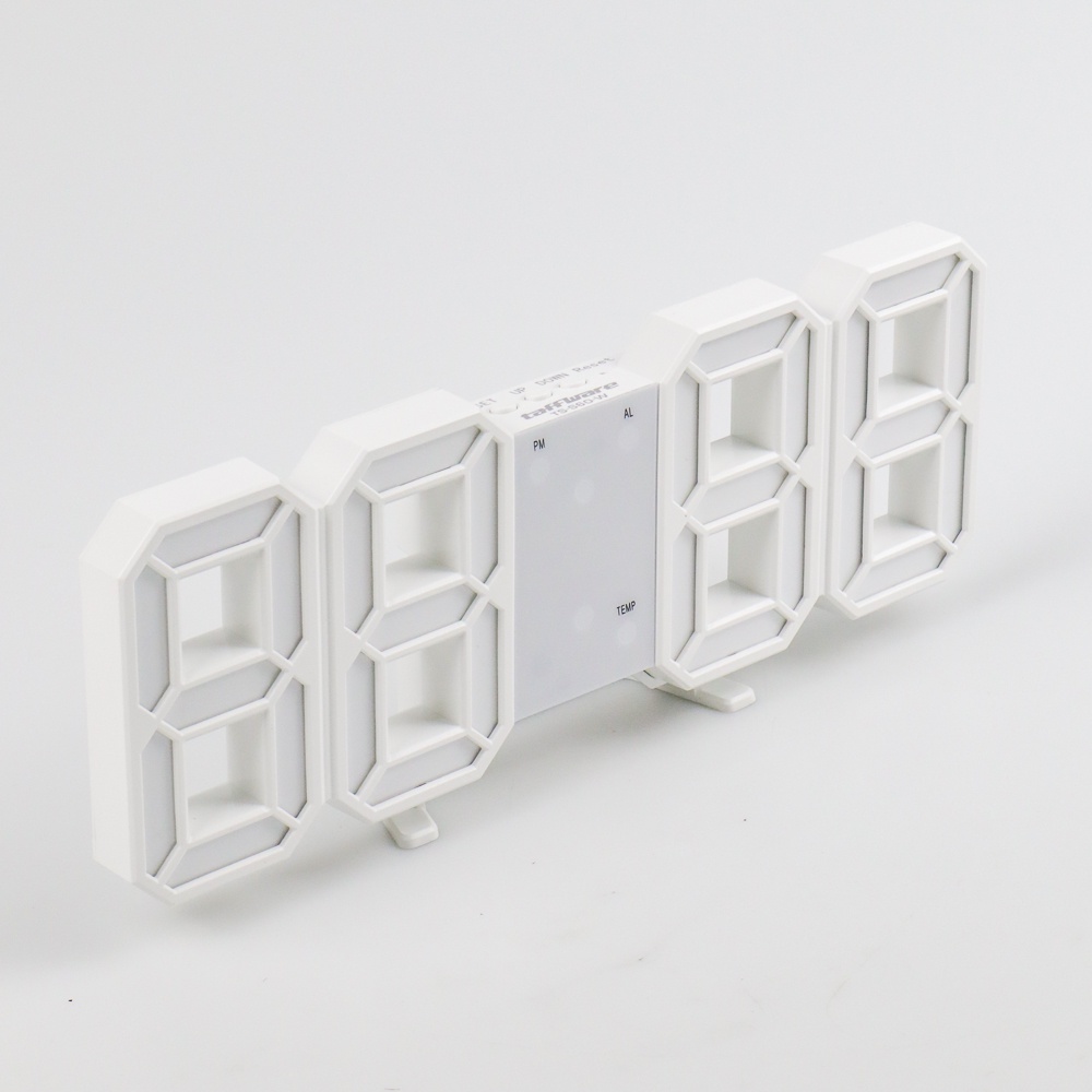 Taffware Jam Meja LED Digital Clock - TS-S60-W - White/Blue