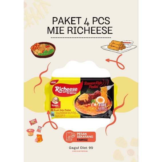 

❤️TABRIIZ❤️ PAKET 4 PCS MIE RICHEES