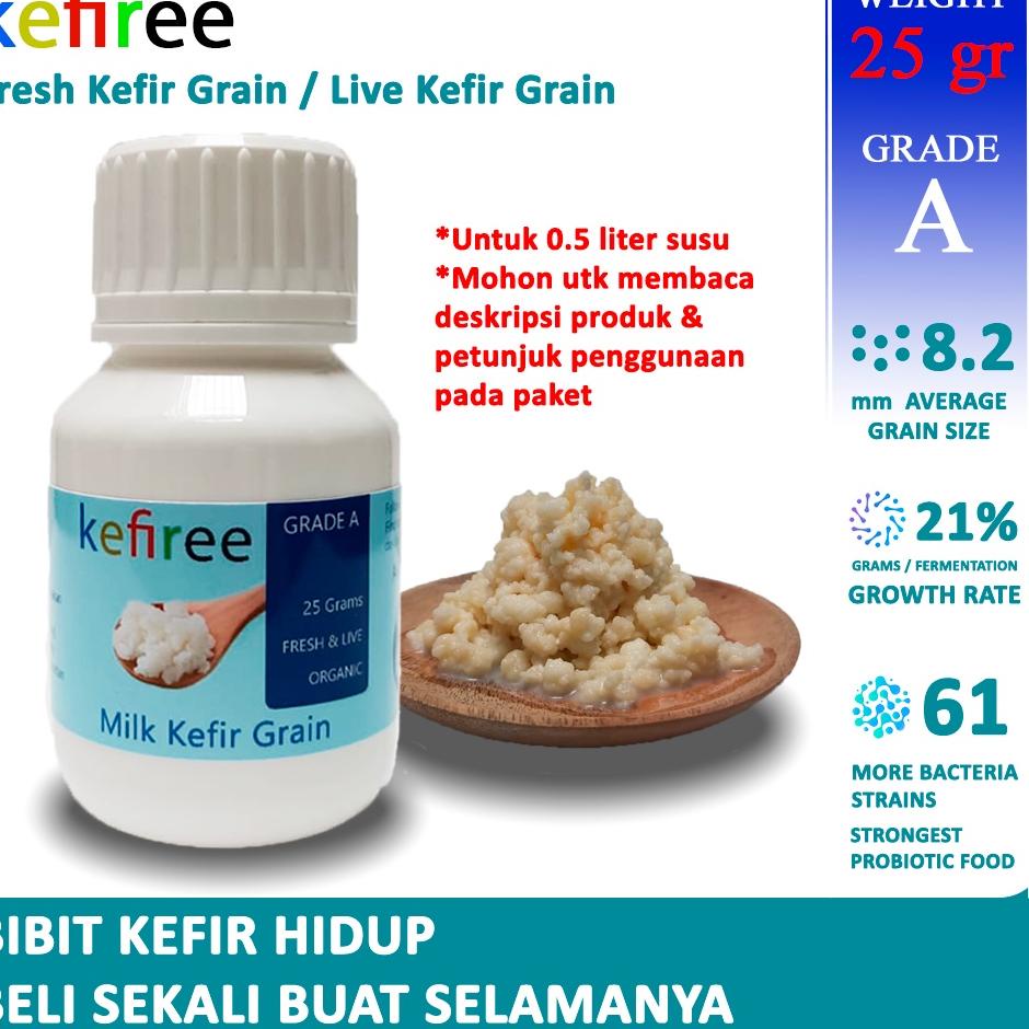 

Silahkan Belanja BIBIT KEFIR HIDUP / KEFIR GRAIN 100% (FRESH ORGANIC) GRADE A - KEFIREE