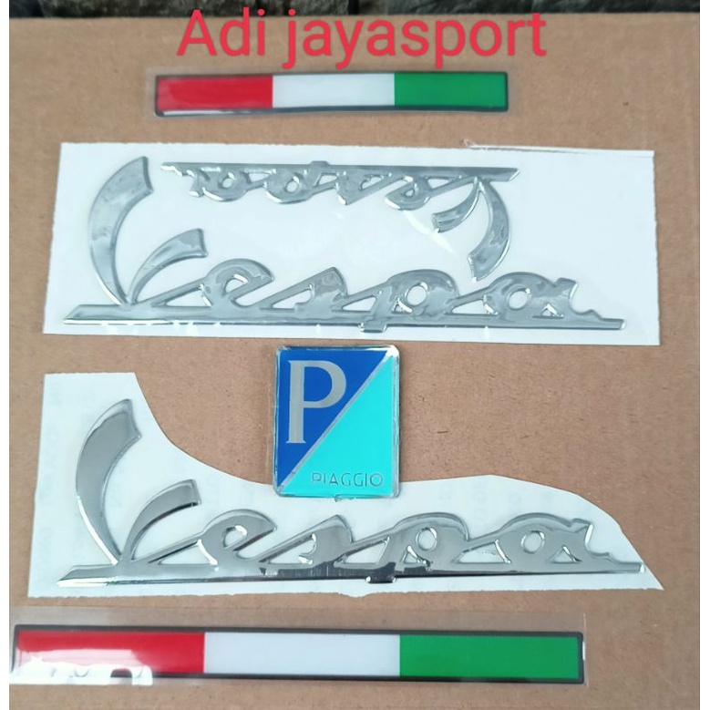 Emblem Tulisan Vespa Uwinfly T3 T3S T3Pro Smooth Zuzu Swap Zuzu Green Tech Exotic Sprinter Prime Pro