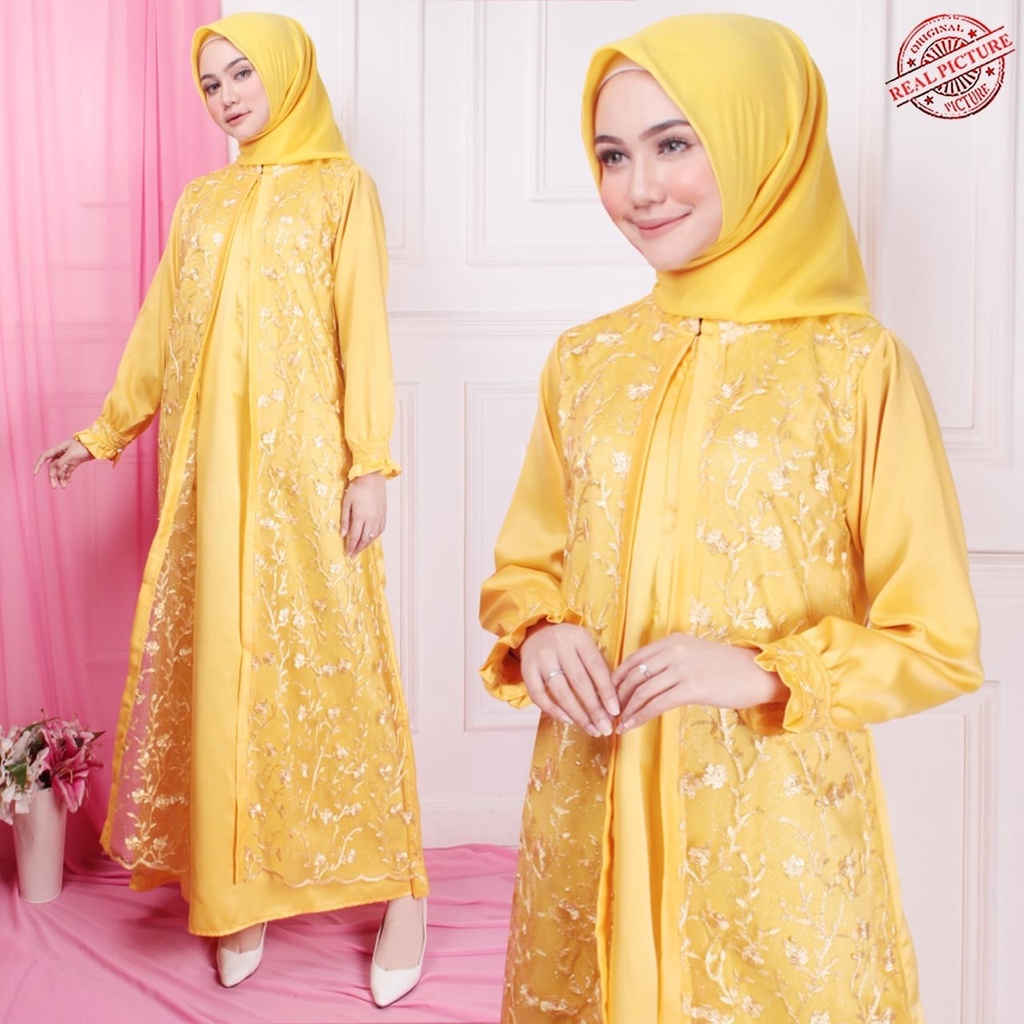 Gamis Maxi Bahan Velvet Roberto Busui Friendly Model Kekinian Jubaidah HOPYLOVY