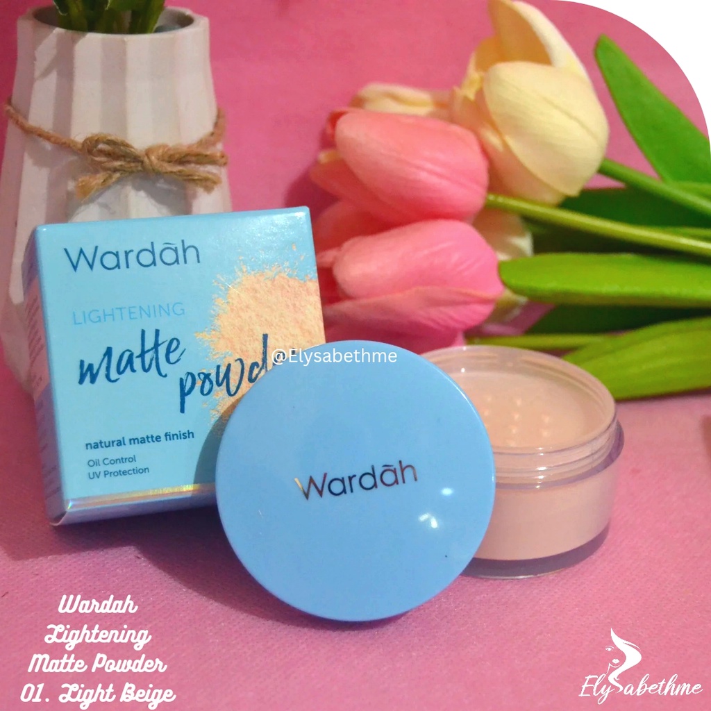 ✿ELYSABETHME✿ 🅆 🄰 🅁 🄳 🄰 🄷 Wardah lightening series bedak tabur biru bisa untuk setting powder