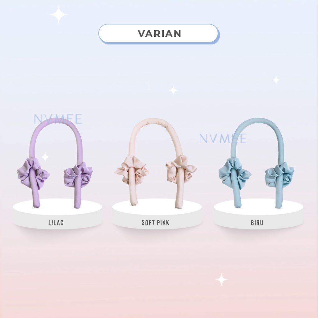 NVMEE- Jepit Keriting Rambut / Curly Otomatis Tanpa Panas Praktis