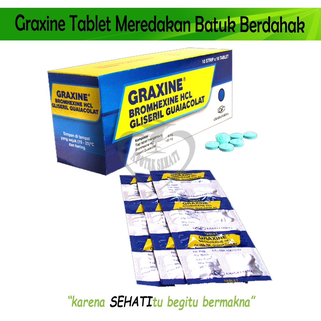 GRAXINE 100MG OBAT BATUK PENGENCER DAHAK PER STRIP