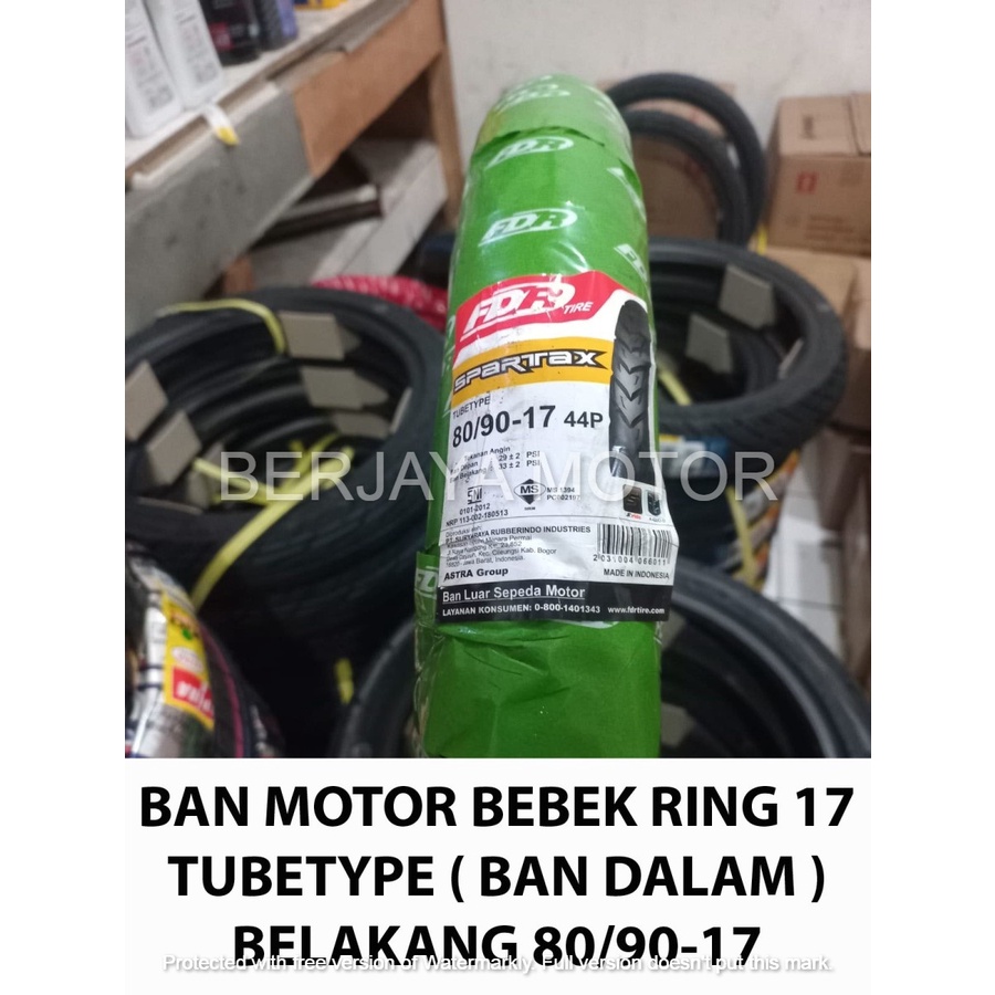 BAN MOTOR RING 17 FDR SPARTAX 80/90-17 BAN BELAKANG BEBEK