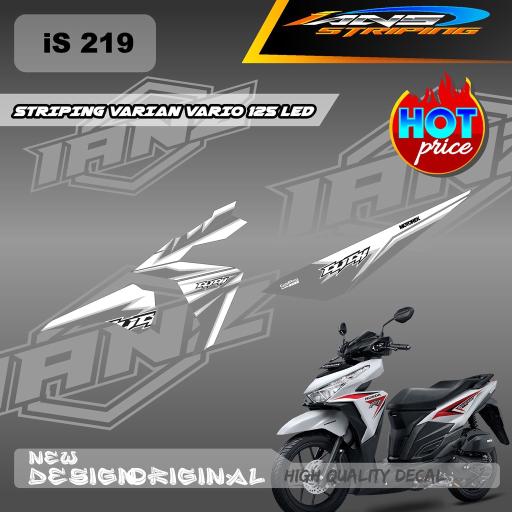 DECAL VARIO 125 LED CUSTOM WARNA / STIKER BODY STIPING VARIO 125 LED / DECAL KERETA HONDA VARIO 125 LED IS219