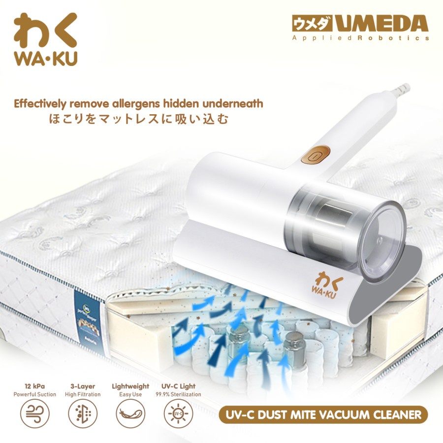 Umeda Waku UV-C Dustmite Vacuum Cleaner Kasur Pembersih Sedot Tungau