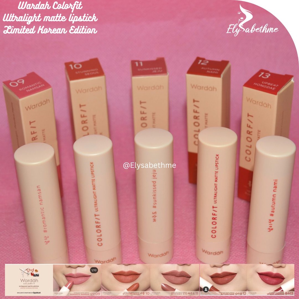 ✿ELYSABETHME✿ 🅆 🄰 🅁 🄳 🄰 🄷 Wardah Lipstik Ultralight korea untuk warna bibir ombre hasil natural lipcream mattee kosmetik halal