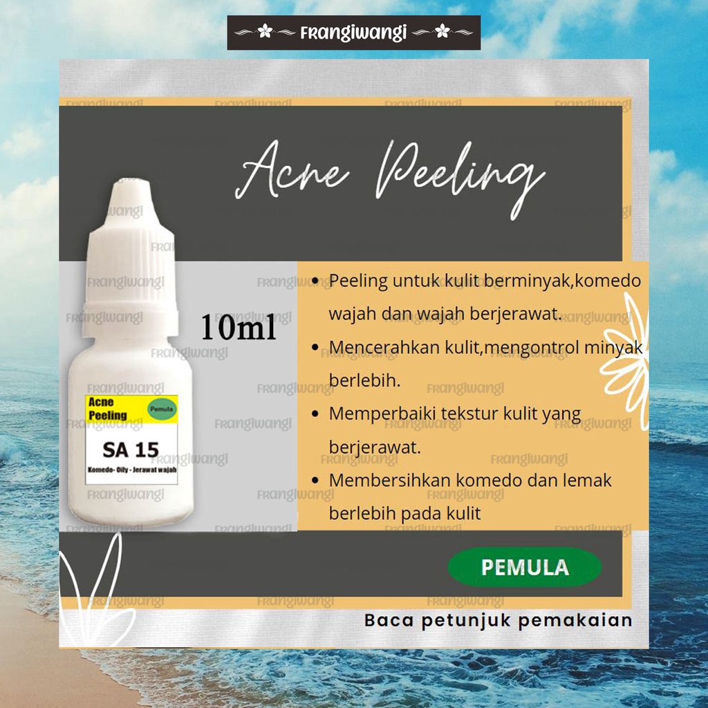 Peeling jerawat SA 15 isi 10ml30ml 100ml