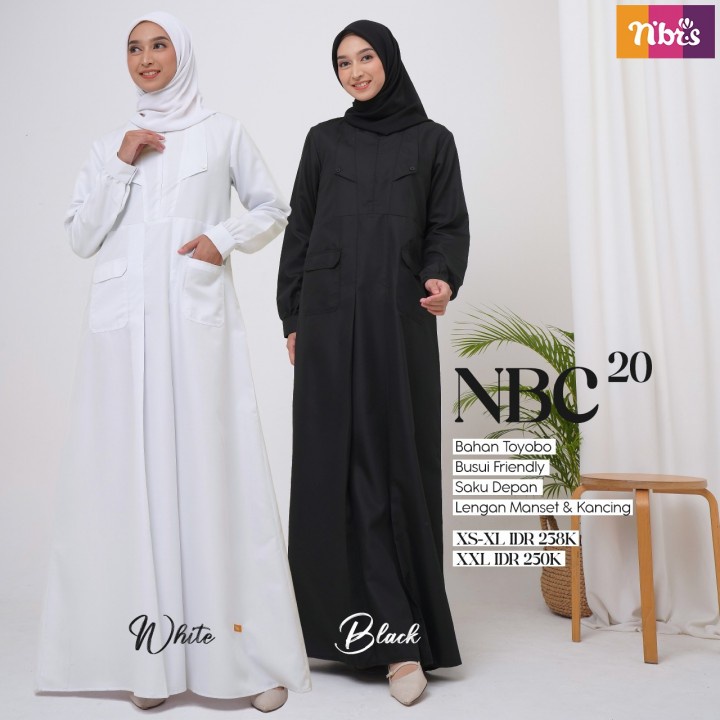 GAMIS DEWASA NIBRAS NBC 020 GAMIS NIBRAS TERBARU 2023 GAMIS HITAM