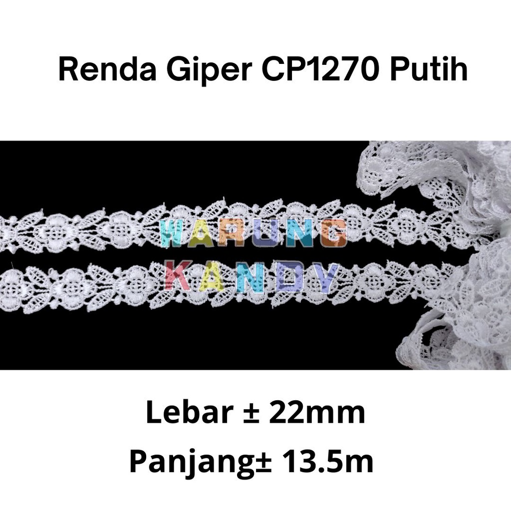 Renda Giper CP1270 Putih 22mm