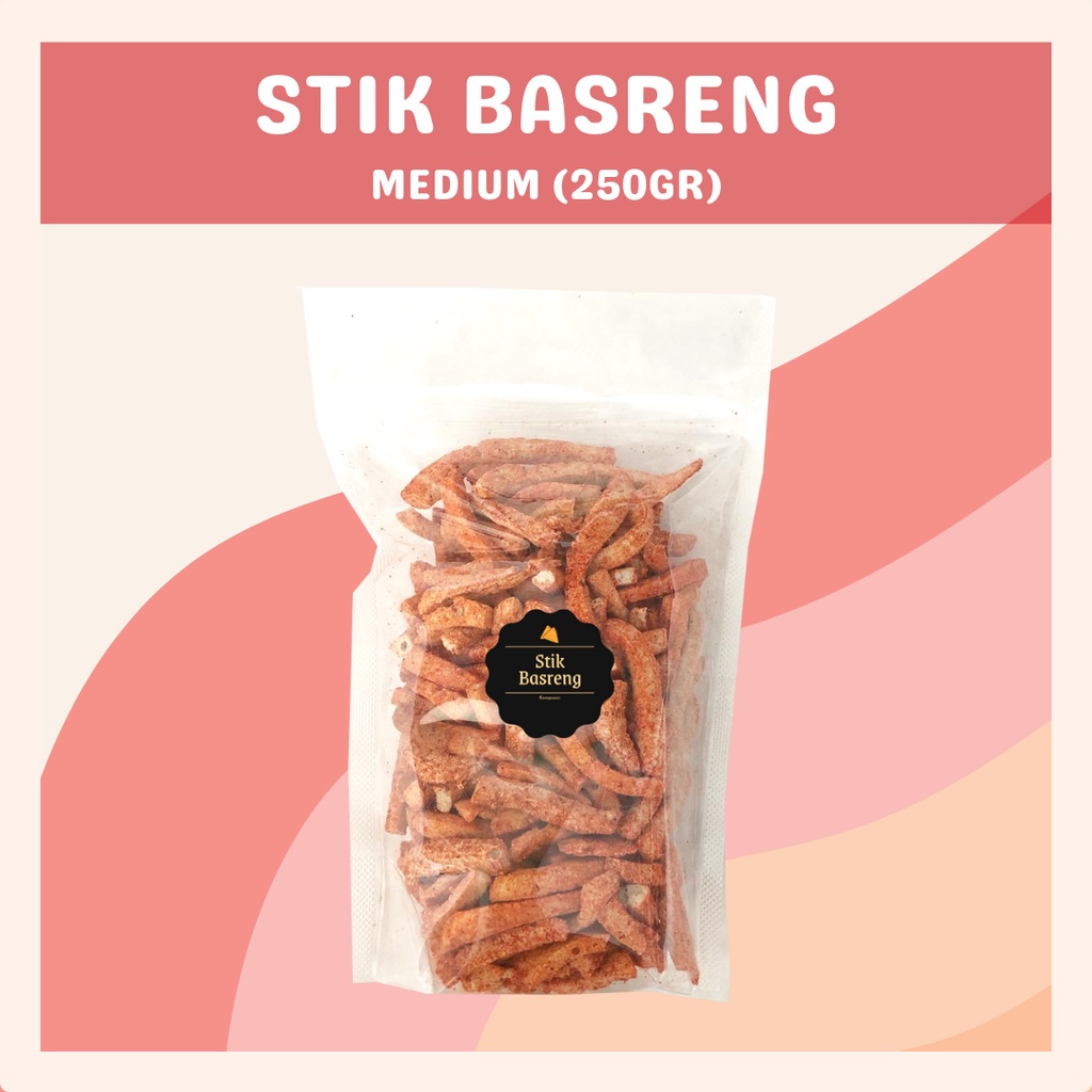 [DELISH SNACKS] Stik Basreng Pedas (M) 250gr / Snack Cemilan / Camilan Pedas Asin