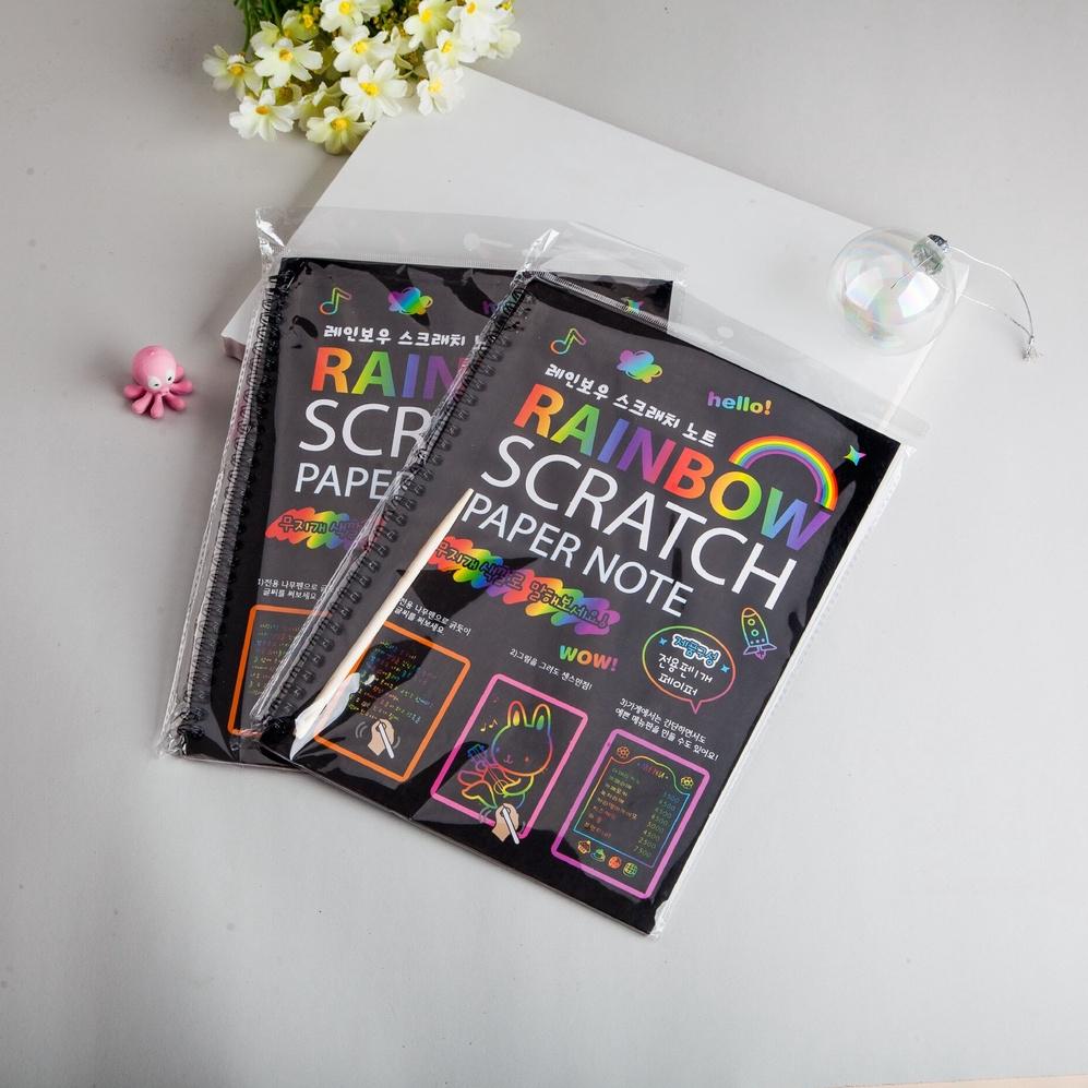 

5.5 Promo >> Magic Color Rainbow Scratch Paper Note book 19X26cm