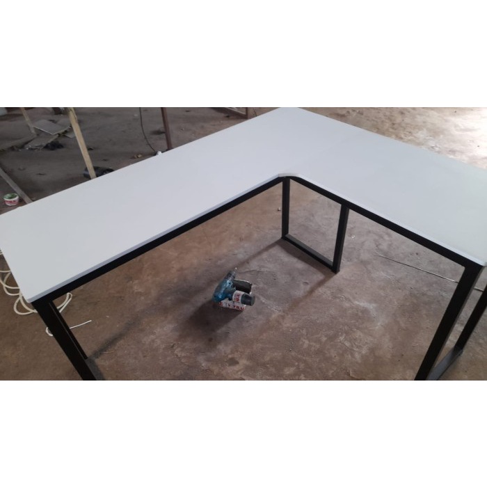 Meja Kerja Meja Belajar Meja Kantor Model Sudut - 120 x 40+100x40