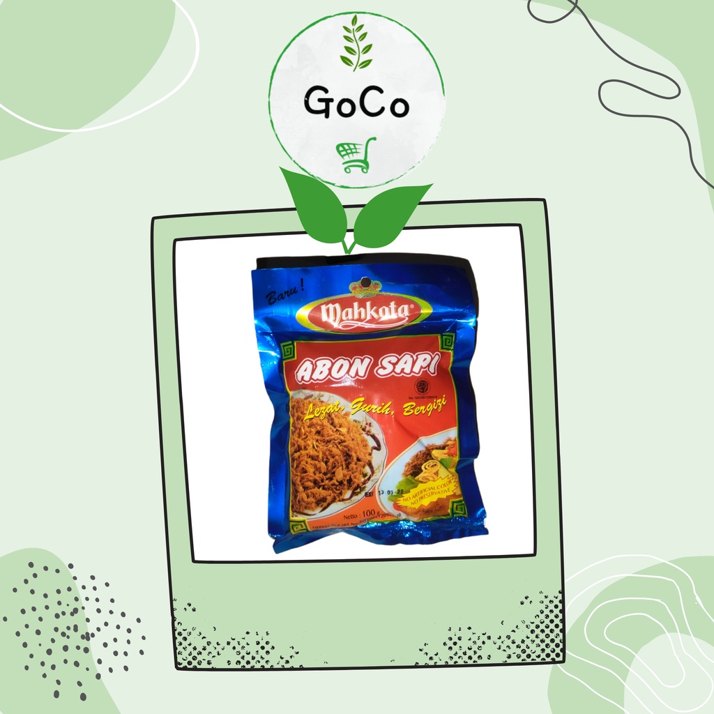 

MAHKOTA | Abon Sapi | Siap Makan | 1 Pcs |Eco-Friendly Packaging by GoCo