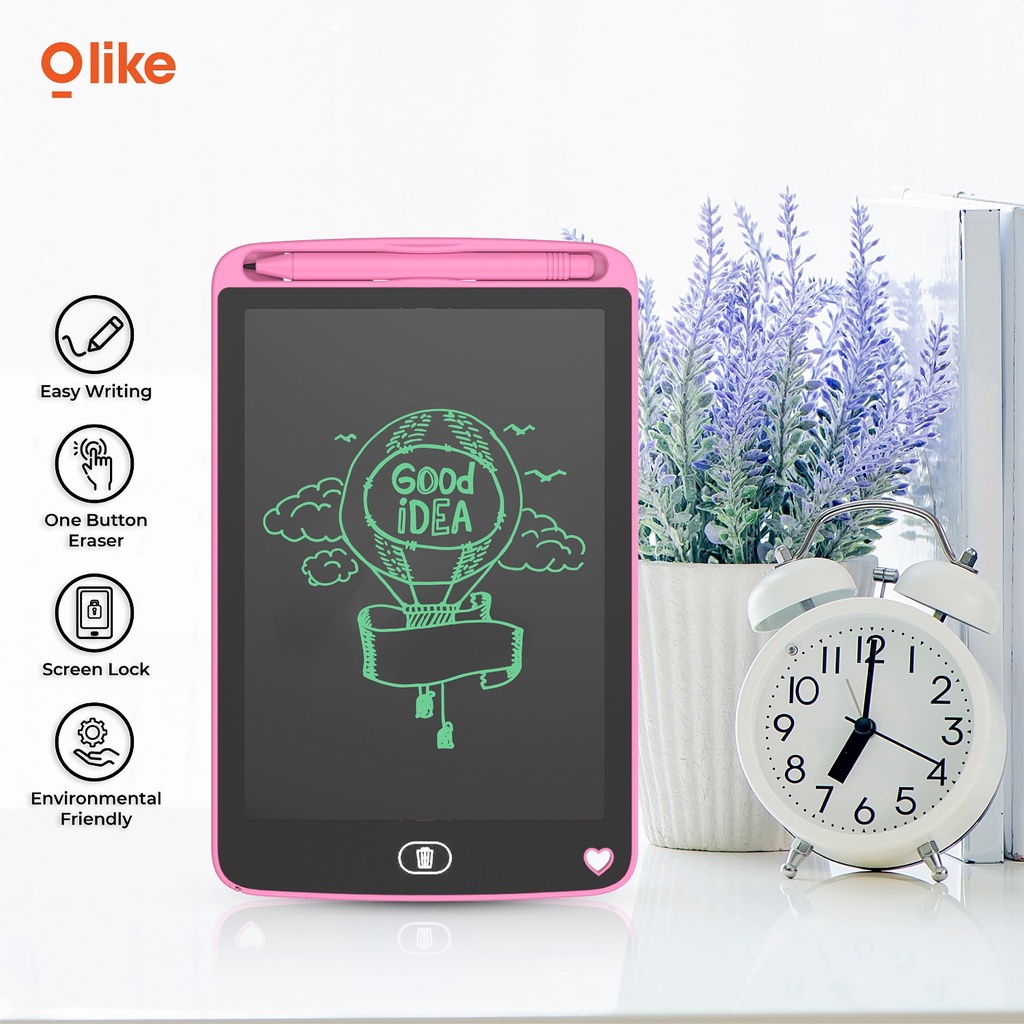 Olike LCD Writing Tablet 8.5” - Satu Warna / Papan tulis lcd / Papan Tulis Anak LCD / LCD Tablet / Eye Care Display Screen / Lock Function / Kids Tablet / Tablet Anak / Blackboard / Drawing Tablet / LCD Gambar / Olike / Papan Tulis / Dewasa